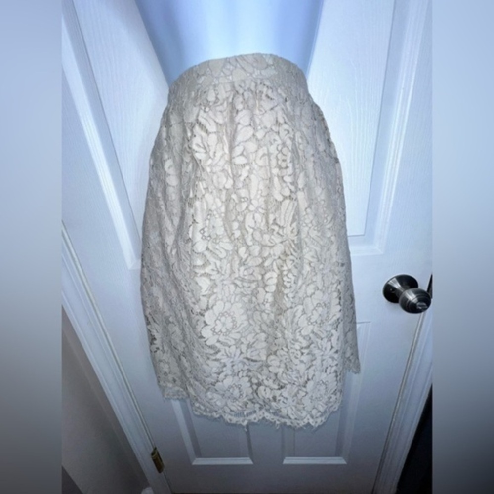 NWOT Jenny Yoo Collection Womens 4 Anthropologie BHLDN Lydia Lace A-Line Skirt S - Picture 2 of 16